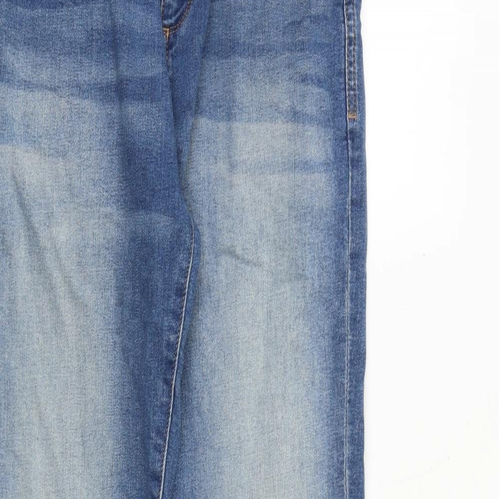 NEXT Boys Blue Cotton Skinny Jeans Size 14 Years Regular Zip