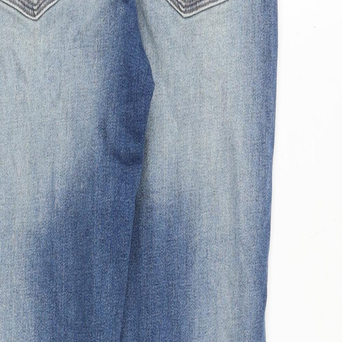 NEXT Boys Blue Cotton Skinny Jeans Size 14 Years Regular Zip