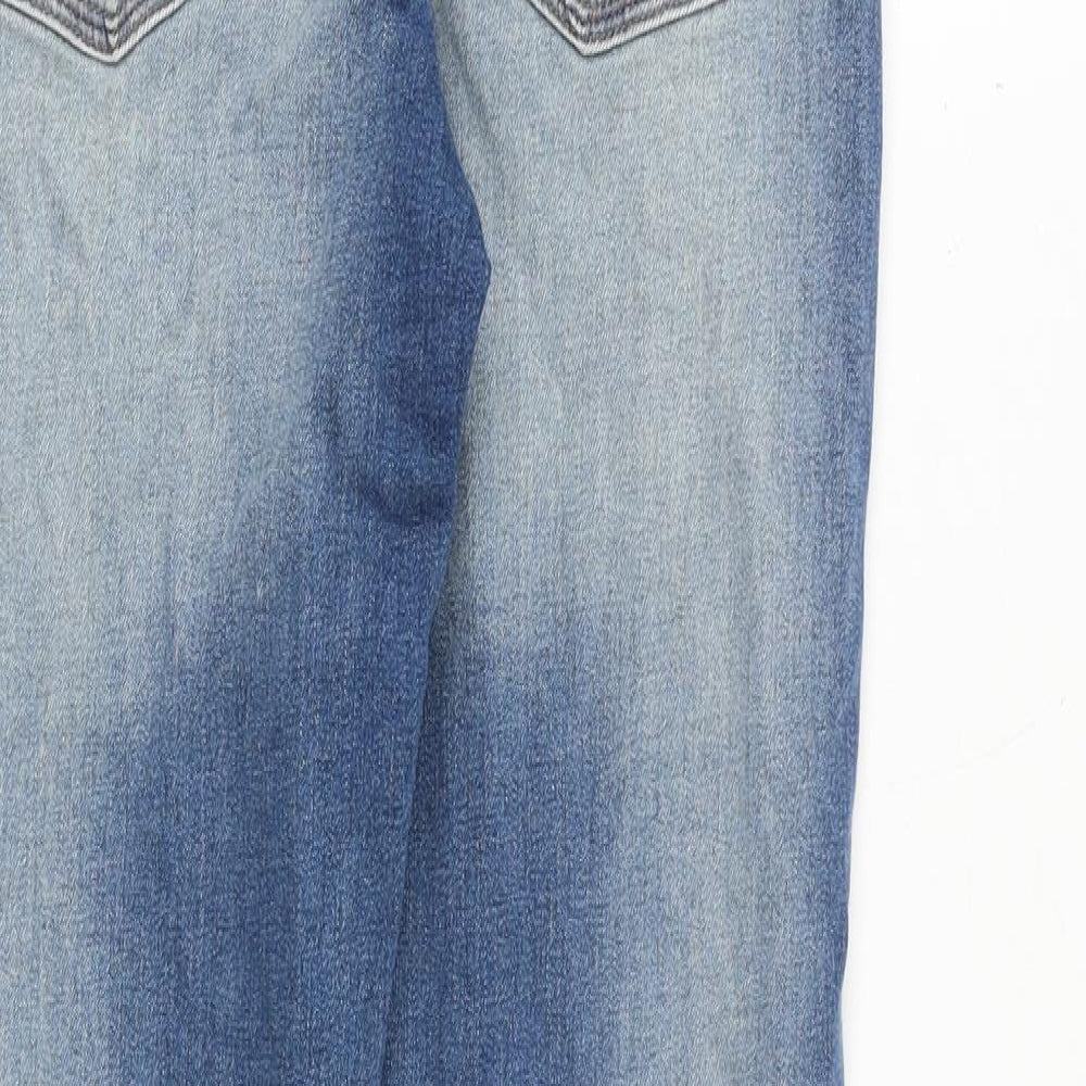 NEXT Boys Blue Cotton Skinny Jeans Size 14 Years Regular Zip