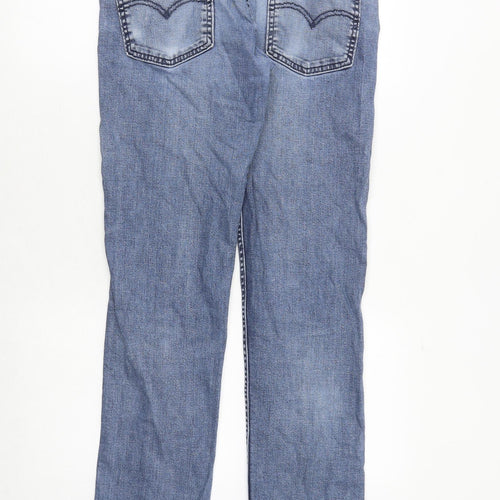 Levi's Mens Blue Cotton Straight Jeans Size 32 in Regular Zip
