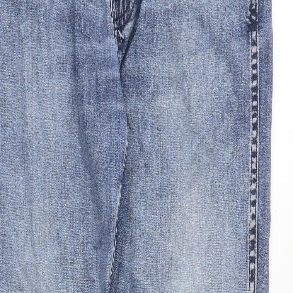 Levi's Mens Blue Cotton Straight Jeans Size 32 in Regular Zip