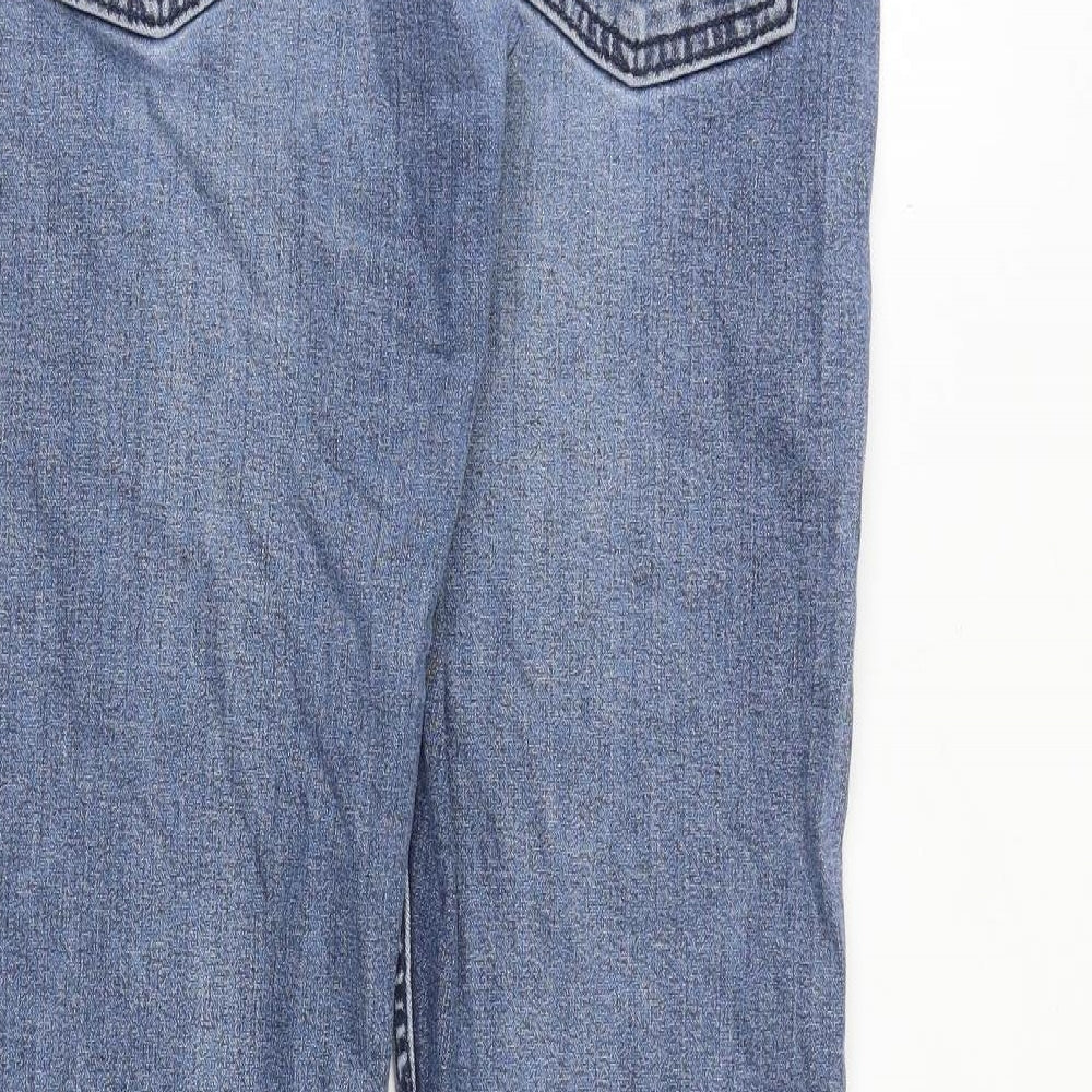 Levi's Mens Blue Cotton Straight Jeans Size 32 in Regular Zip