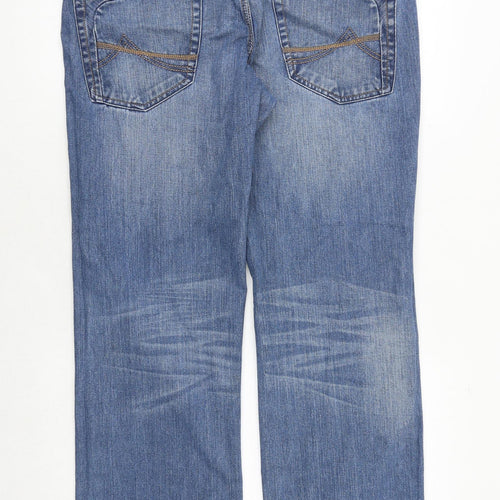 MANTARAY PRODUCTS Mens Blue Cotton Straight Jeans Size 34 in Regular Zip