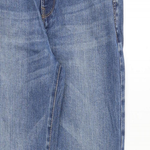 MANTARAY PRODUCTS Mens Blue Cotton Straight Jeans Size 34 in Regular Zip