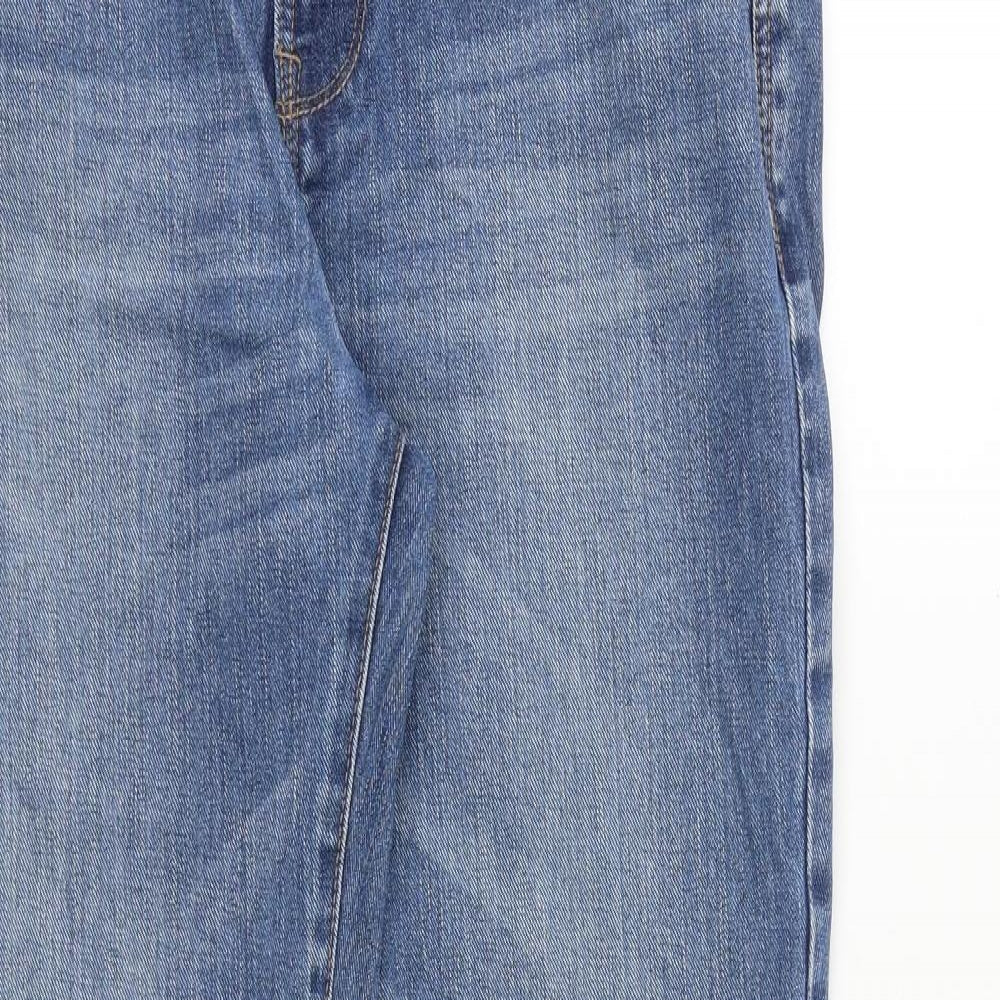 MANTARAY PRODUCTS Mens Blue Cotton Straight Jeans Size 34 in Regular Zip