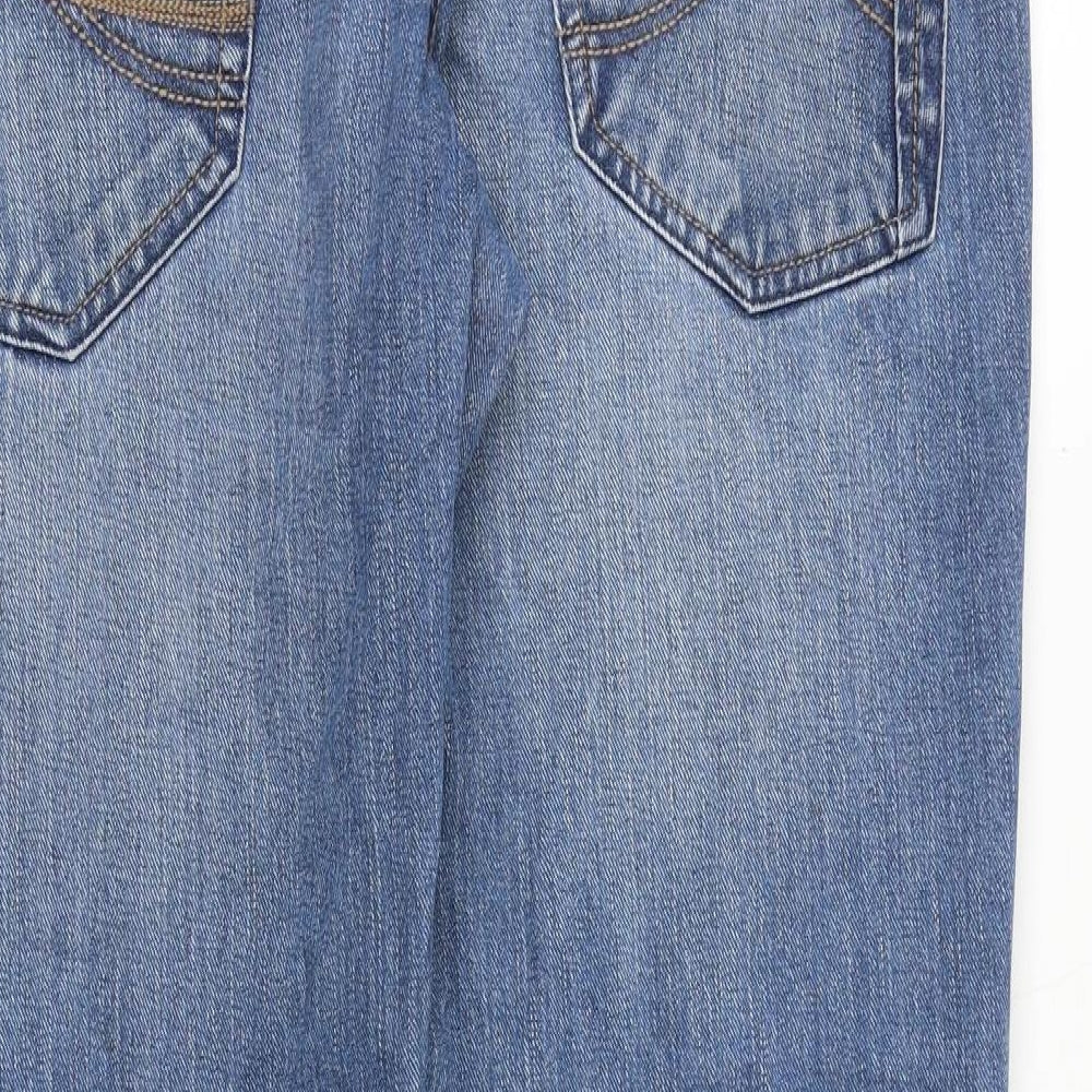 MANTARAY PRODUCTS Mens Blue Cotton Straight Jeans Size 34 in Regular Zip