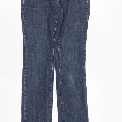 Boden Womens Blue Cotton Straight Jeans Size 6 Regular Zip