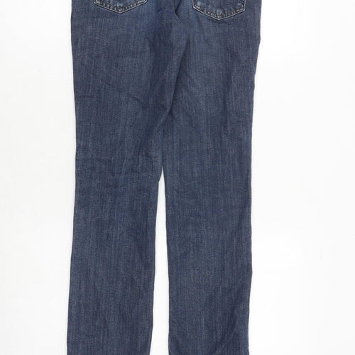 Boden Womens Blue Cotton Straight Jeans Size 6 Regular Zip
