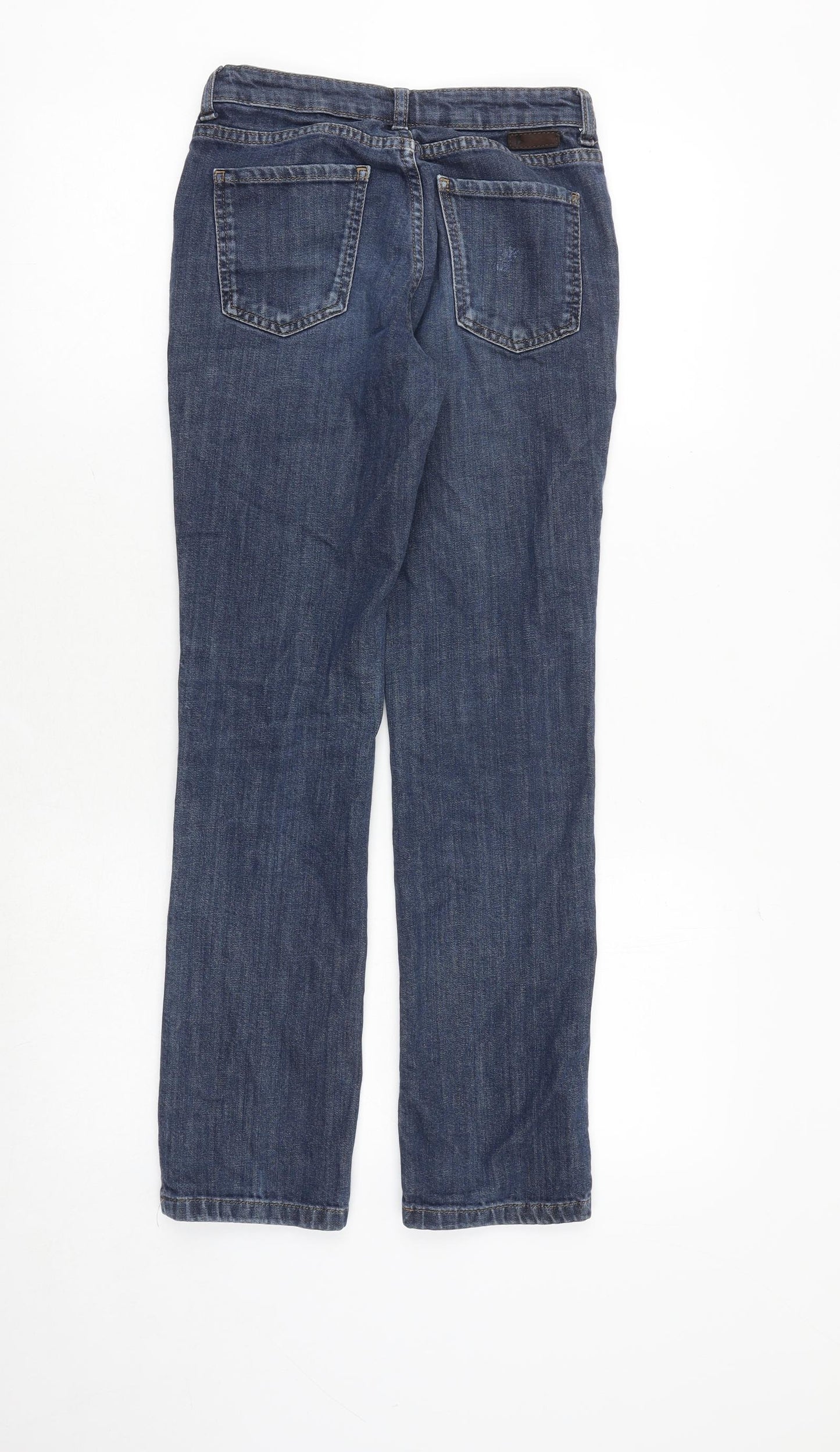 Boden Womens Blue Cotton Straight Jeans Size 6 Regular Zip