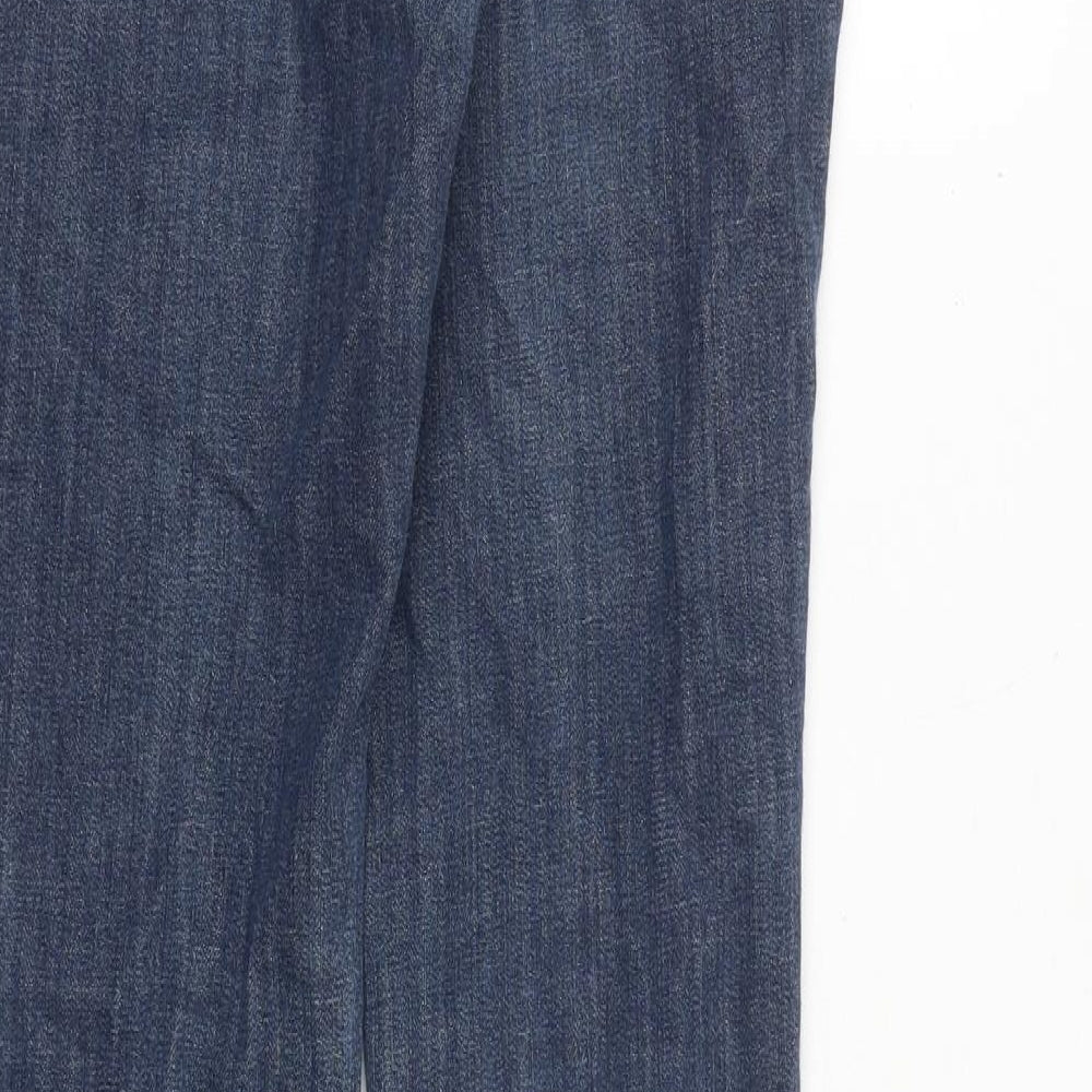 Boden Womens Blue Cotton Straight Jeans Size 6 Regular Zip