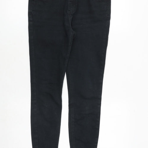 River Island Womens Black Cotton Skinny Jeans Size 10 Regular Zip