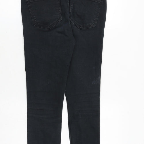 River Island Womens Black Cotton Skinny Jeans Size 10 Regular Zip