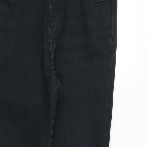 River Island Womens Black Cotton Skinny Jeans Size 10 Regular Zip