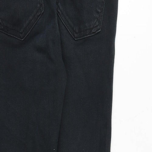 River Island Womens Black Cotton Skinny Jeans Size 10 Regular Zip