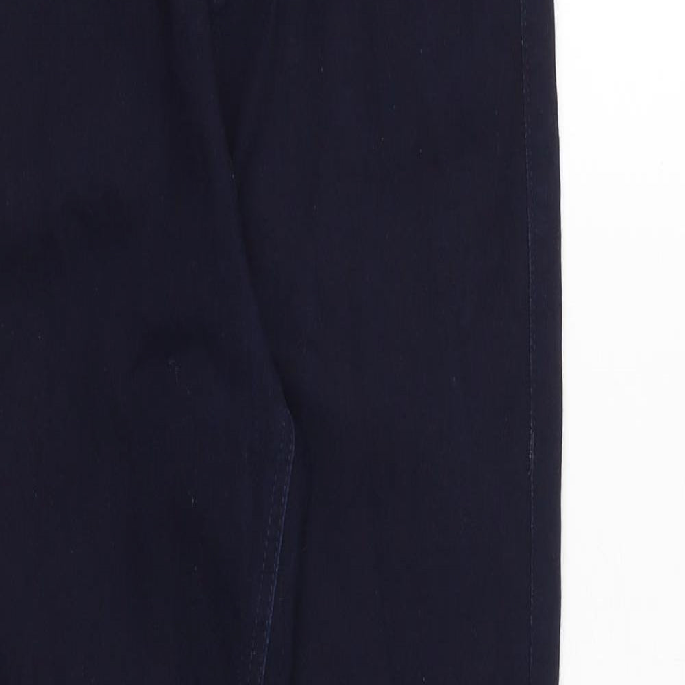 Marks and Spencer Womens Blue Cotton Skinny Jeans Size 10 Regular Zip