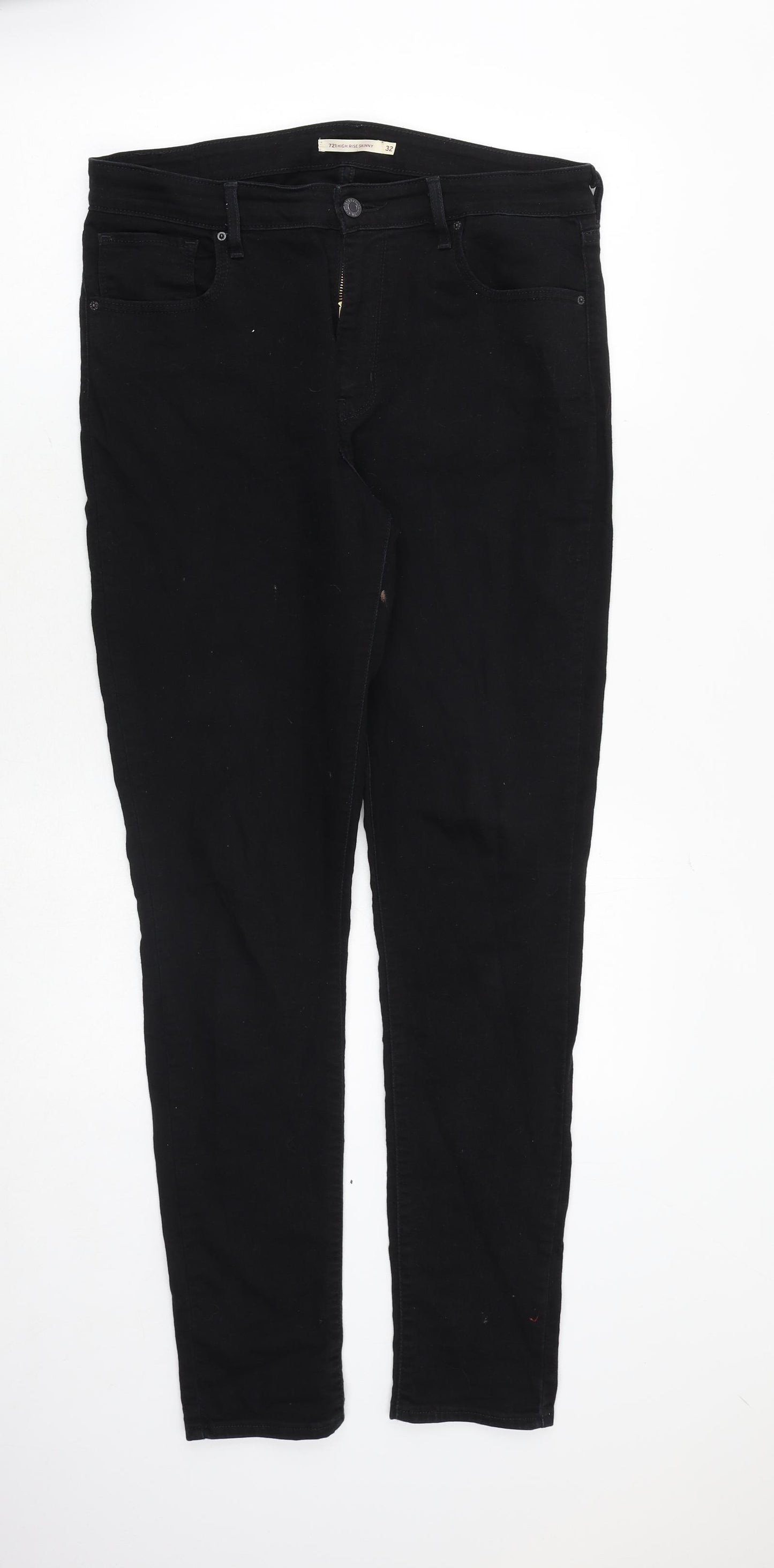 Levi's Womens Black Cotton Skinny Jeans Size 32 in Regular Zip