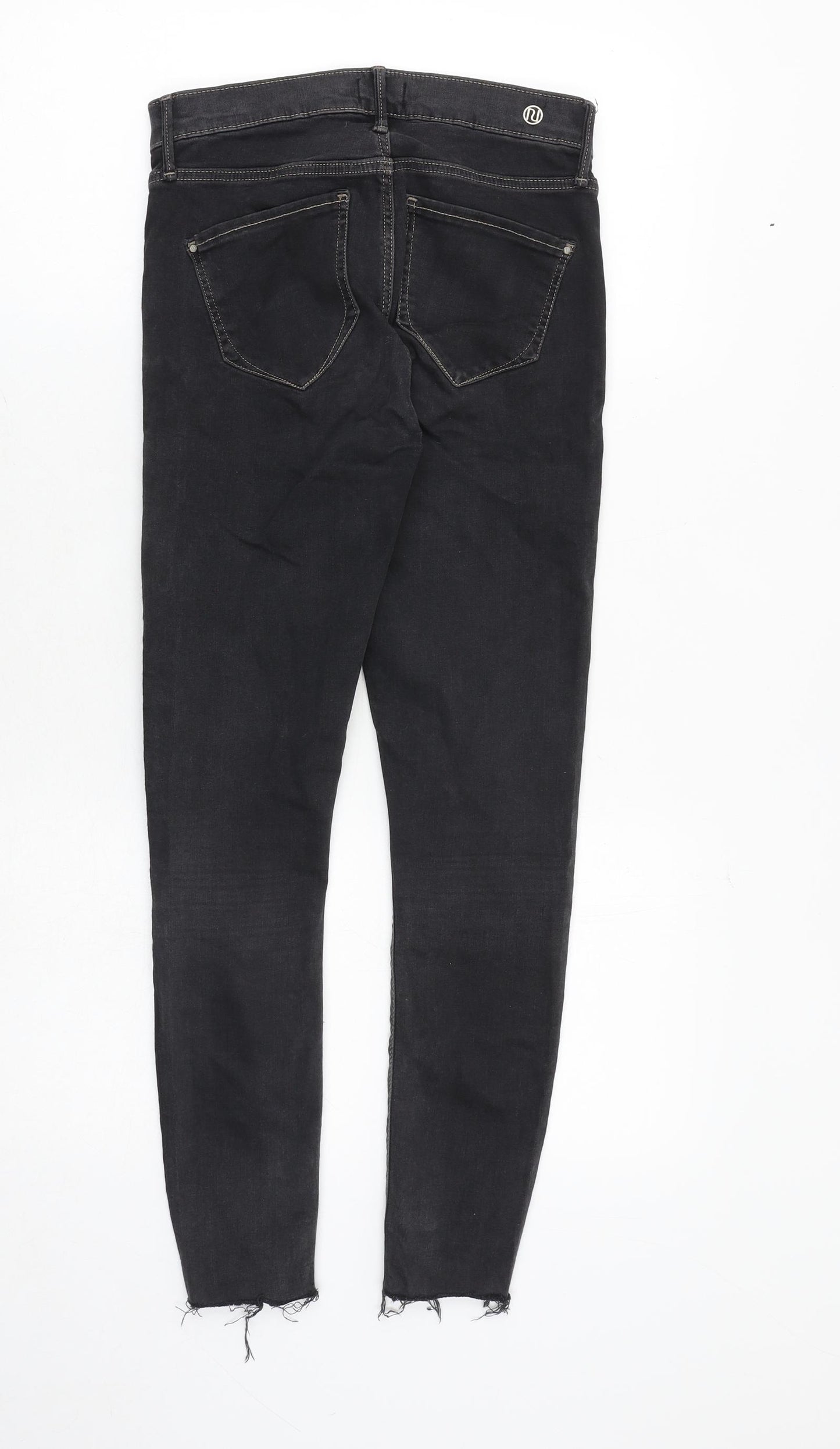 River Island Womens Black Polyester Skinny Jeans Size 8 Regular Zip