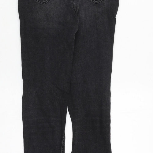 River Island Womens Grey Cotton Skinny Jeans Size 8 Regular Zip