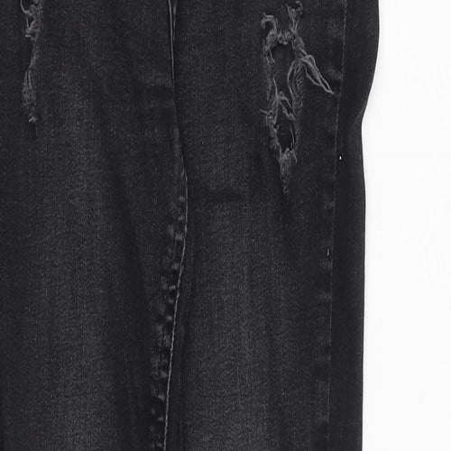 River Island Womens Grey Cotton Skinny Jeans Size 8 Regular Zip
