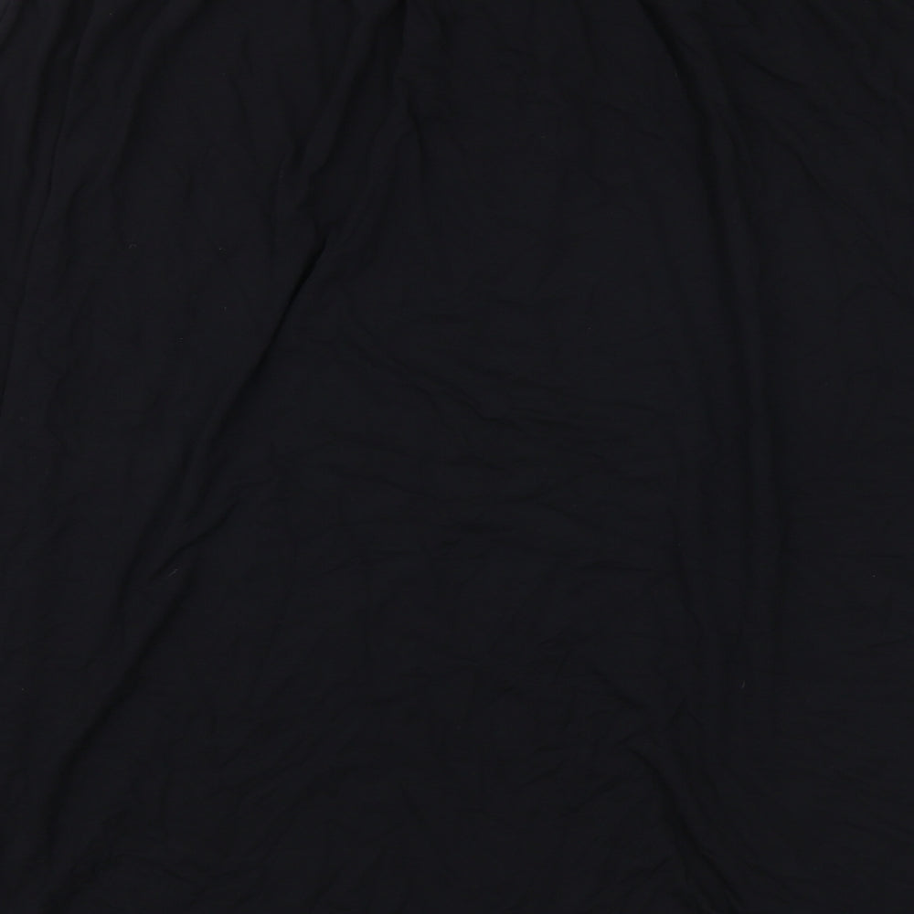 Marks and Spencer Womens Black Viscose Swing Skirt Size 14