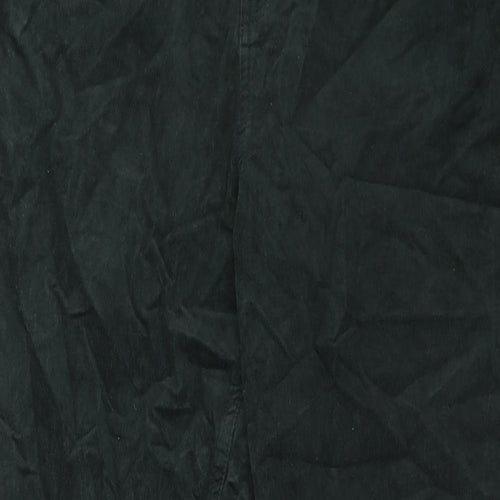 Marks and Spencer Womens Green Polyester Trousers Size 38 in Regular Zip