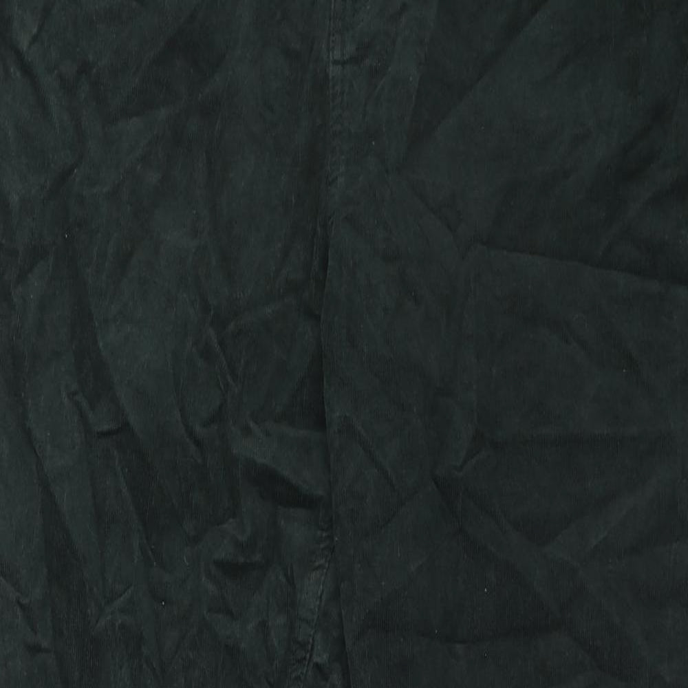 Marks and Spencer Womens Green Polyester Trousers Size 38 in Regular Zip