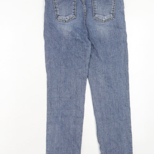 BLOCK Womens Blue Cotton Skinny Jeans Size M Regular Zip