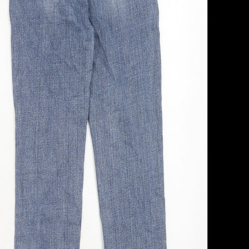 BLOCK Womens Blue Cotton Skinny Jeans Size M Regular Zip