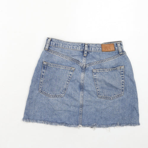 BDG Womens Blue Cotton Mini Skirt Size S Zip