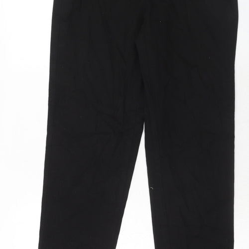 Liz Calborne Womens Black Cotton Straight Jeans Size 8 Regular Zip