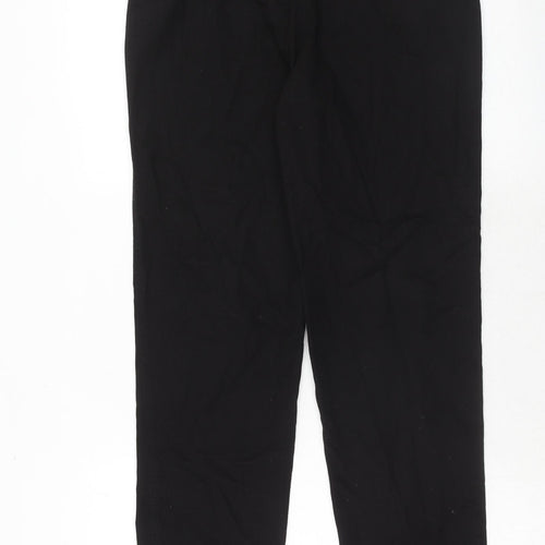 Liz Calborne Womens Black Cotton Straight Jeans Size 8 Regular Zip