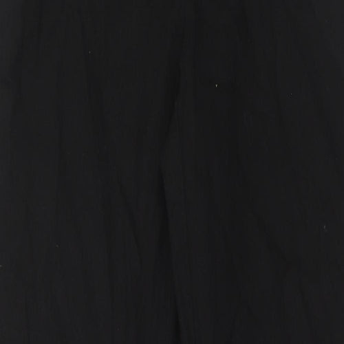 Liz Calborne Womens Black Cotton Straight Jeans Size 8 Regular Zip