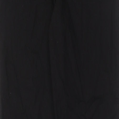 Liz Calborne Womens Black Cotton Straight Jeans Size 8 Regular Zip