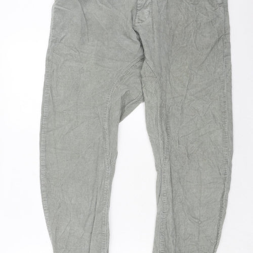 Religion Mens Grey Cotton Trousers Size 34 in Regular Zip