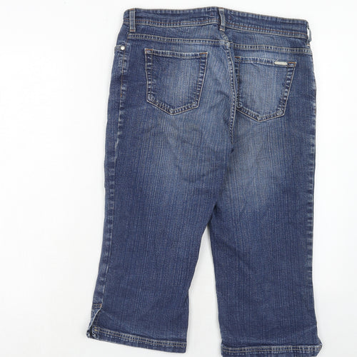 NEXT Womens Blue Cotton Straight Jeans Size 14 Regular Zip