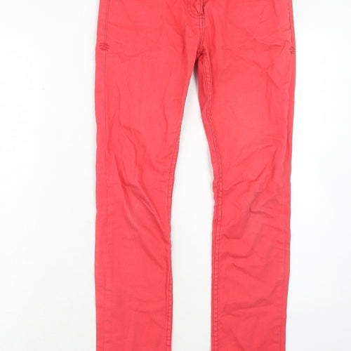 Johnnie B Womens Red Cotton Skinny Jeans Size 28 in Regular Zip