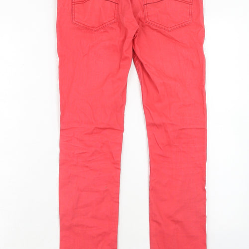 Johnnie B Womens Red Cotton Skinny Jeans Size 28 in Regular Zip