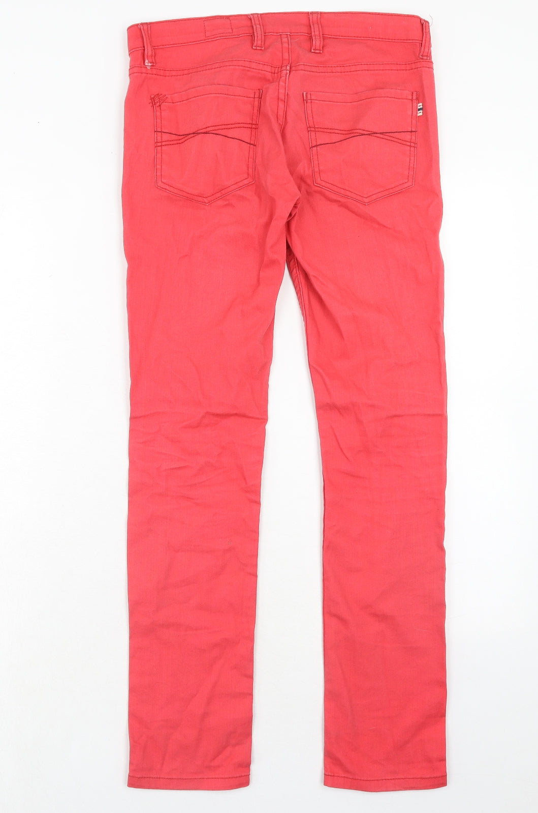 Johnnie B Womens Red Cotton Skinny Jeans Size 28 in Regular Zip