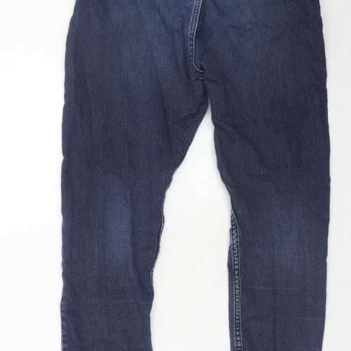 H&M Boys Blue Cotton Straight Jeans Size 14-15 Years Regular Drawstring