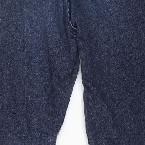 H&M Boys Blue Cotton Straight Jeans Size 14-15 Years Regular Drawstring