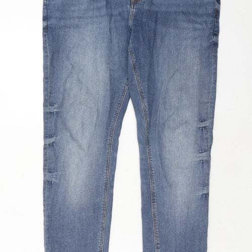 ASOS Womens Blue Cotton Skinny Jeans Size 34 in L32 in Regular Zip