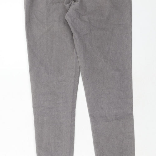 H&M Womens Grey Cotton Skinny Jeans Size 12 Regular Zip