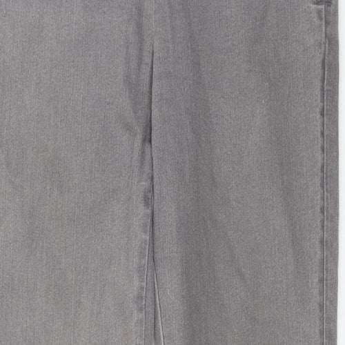 H&M Womens Grey Cotton Skinny Jeans Size 12 Regular Zip