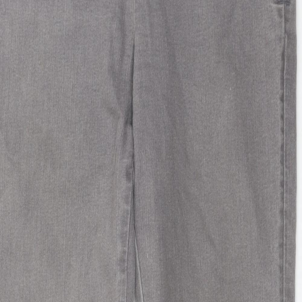 H&M Womens Grey Cotton Skinny Jeans Size 12 Regular Zip