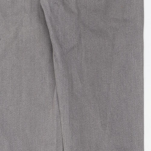 H&M Womens Grey Cotton Skinny Jeans Size 12 Regular Zip