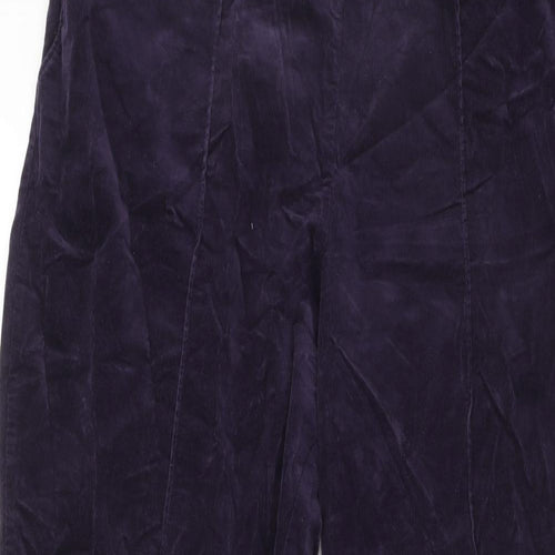 Marks and Spencer Womens Purple Cotton Trousers Size 18 Regular