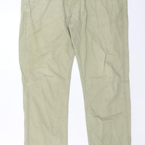 Levi's Mens Green Cotton Straight Jeans Size 34 in L30 in Regular Zip