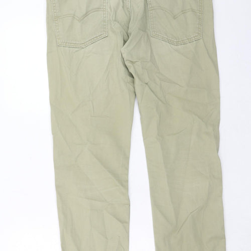 Levi's Mens Green Cotton Straight Jeans Size 34 in L30 in Regular Zip