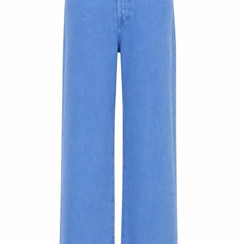 Mango Womens Blue Cotton Straight Jeans Size 6 Regular Zip