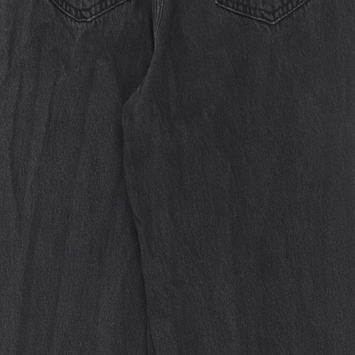 H&M Womens Black Cotton Straight Jeans Size L Regular